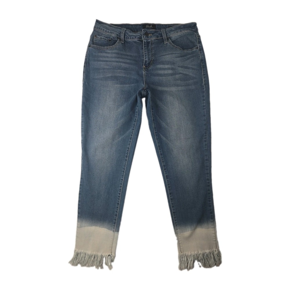 EARL JEAN Skinny Ankle Frayed High-rise Women's Size 12 Jeans